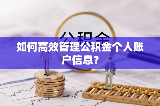祥云如何高效管理公积金个人账户信息？